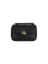 Vivienne Westwood Structured Leather Shoulder Bag With Gold-tone Accents