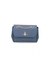Vivienne Westwood Orb Plaque Foldover Top Shoulder Bag In Blue