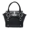 Vivienne Westwood Hardware Silver Structured Shape Top Handles In Black