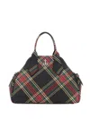 Vivienne Westwood Borsa A Mano Yasmine Media In Similpelle Stampata Donna In Black