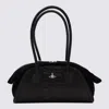 Vivienne Westwood Two-tone Leather And Suede Small Shirley Shoulder Bag In Brown