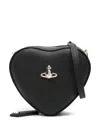 Vivienne Westwood Louise Heart Orb-plaque Crossbody Bag In Black