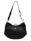Vivienne Westwood Shoulder Bag With Adjustable Strap And Metal Accents In Black