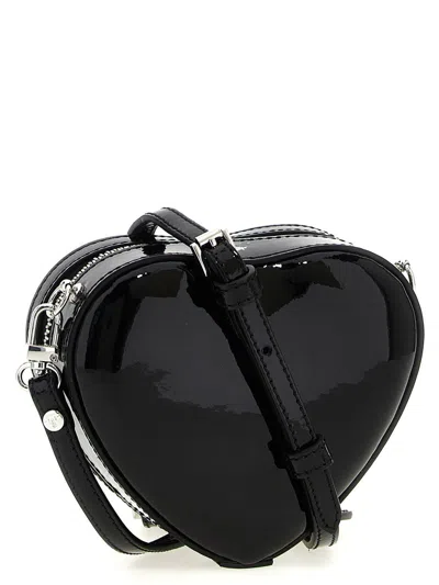 Vivienne Westwood 'mini Heart' Crossbody Bag In Black