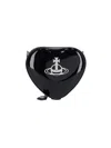 Vivienne Westwood Heart Shape Cross-body Bag With Adjustable Strap In Black