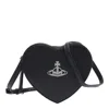 Vivienne Westwood Louise Heart-shaped Logo Cross Body Bag In Black