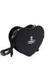 Vivienne Westwood Louise Heart-shaped Logo Cross Body Bag In Black