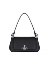Vivienne Westwood Medium Black Smooth Shoulder Bag Hazel In Black