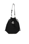 Vivienne Westwood Drawstring Pouch Handbag In Black