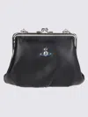 Vivienne Westwood Black Leather Granny Handbag