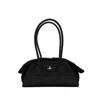 Vivienne Westwood Two-tone Leather And Suede Small Shirley Shoulder Bag In Multi