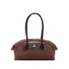 Vivienne Westwood Leather-trimmed Tote Bag In Brown