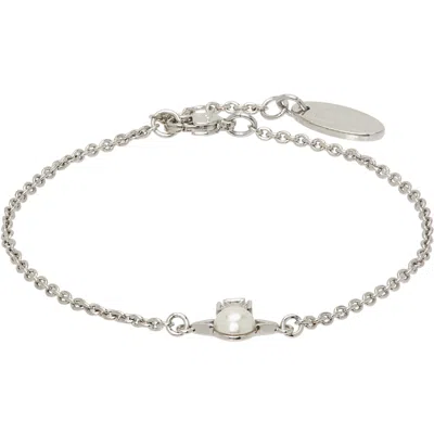 Vivienne Westwood Balbina Bracelet In P118 Platinum / Crea