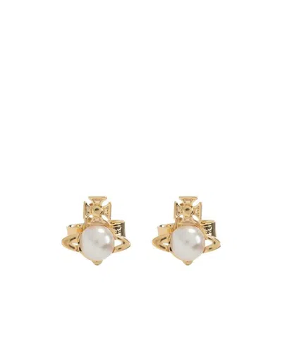 Vivienne Westwood Balbina Orb Stud Earrings In Yellow