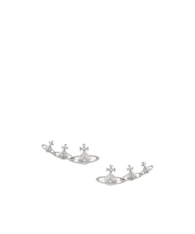 Vivienne Westwood Ball Pattern Earrings In Gray