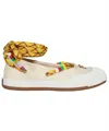 Vivienne Westwood Ballet Flats With Decorative Insert In White