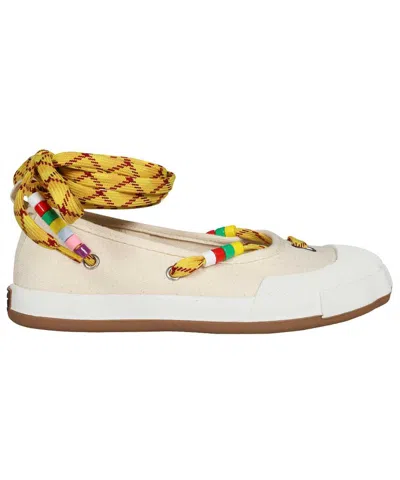 VIVIENNE WESTWOOD BALLET FLATS WITH DECORATIVE INSERT