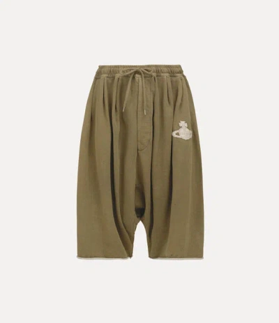 Vivienne Westwood Balloon Shorts Washed Felpa Green S Unisex