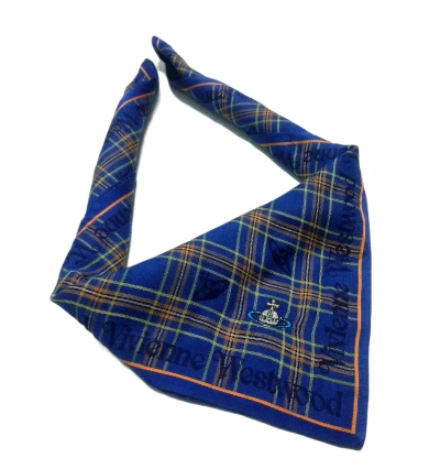 Pre-owned Vivienne Westwood Bandana Handkerchief Design Style In Blue