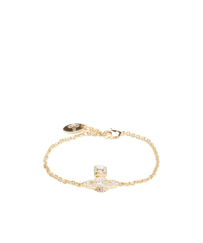 Vivienne Westwood Bas Embossed Bracelet In Yellow