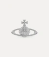 Vivienne Westwood Bas Relief Brooch Silver Zirconia Women In Silver