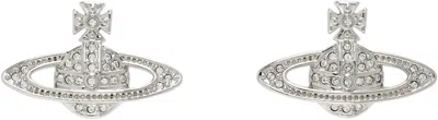 Vivienne Westwood Mini Bas Relief Earrings In Silver