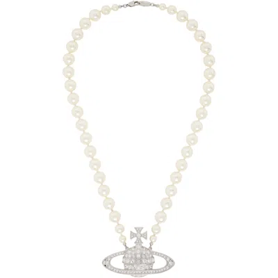 Vivienne Westwood Bas Relief Faux-pearl Necklace In Gold