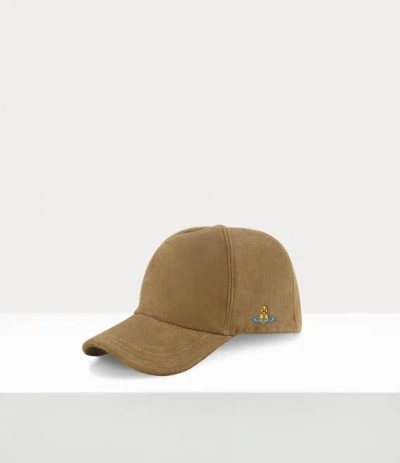 Vivienne Westwood Baseball Cap Cotton Baby Corduroy Tobacco S/m Unisex In Brown