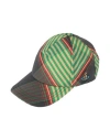 Vivienne Westwood Multicolor Embroidered Cap In Green