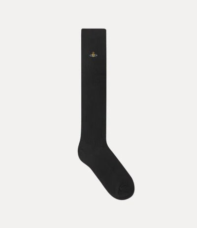 Vivienne Westwood Basic High Socks Basic High Black 4-5 Unisex