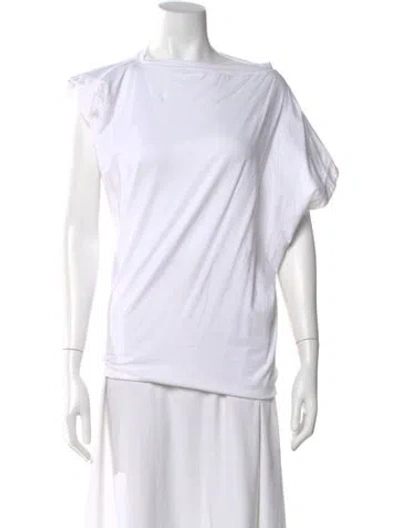 Pre-owned Vivienne Westwood Bateau Neckline Short Sleeve Tunic In White