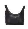 Vivienne Westwood Womens Black Bea Logo-embroidered Cotton Knitted Bra In Black
