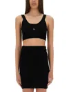 Vivienne Westwood Womens Black Bea Logo-embroidered Cotton Knitted Bra