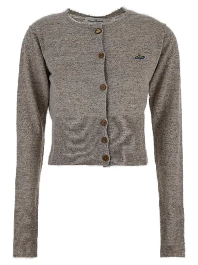 Vivienne Westwood Grey Bea Cardigan In Beige