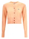 Vivienne Westwood Cropped Bea Cardigan In Orange
