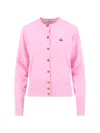Vivienne Westwood Bea Orb-embellished Button Cardigan In Purple