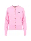 Vivienne Westwood Bea Orb-embellished Button Cardigan In Purple