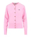 Vivienne Westwood Bea Orb-embellished Button Cardigan In Purple