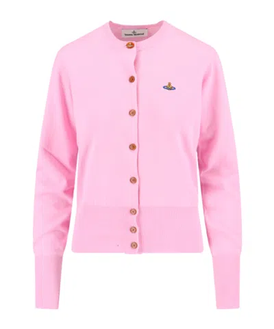 VIVIENNE WESTWOOD VIVIENNE WESTWOOD ORB EMBROIDERED KNITTED CARDIGAN