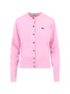 Vivienne Westwood Bea Orb-embellished Button Cardigan In Purple
