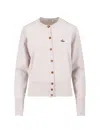 Vivienne Westwood Off-white Bea Ribbed-knit Cardigan In Neutral
