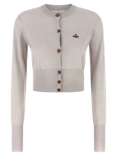 Vivienne Westwood White Cotton Cashmere Sweater In Gray