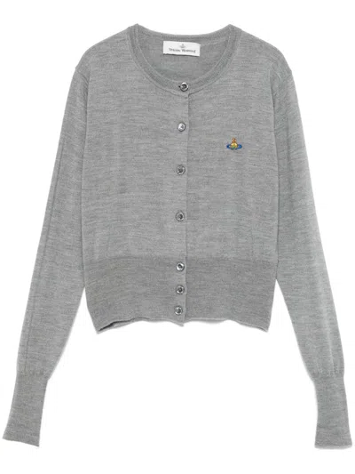Vivienne Westwood Gray Bea Cardigan In Grey