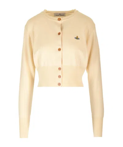 VIVIENNE WESTWOOD VIVIENNE WESTWOOD ORB EMBROIDERED KNIT CARDIGAN