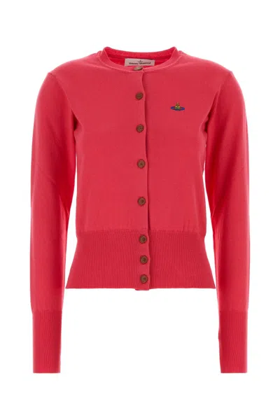 Vivienne Westwood Bea Cardigan In Raspberry