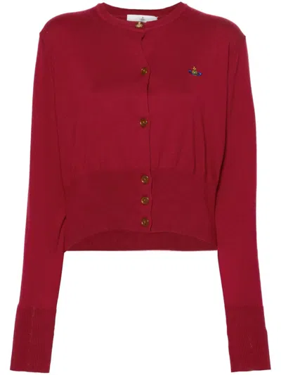 Vivienne Westwood Bea Cardigan In Bordeaux