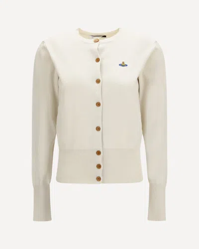 Vivienne Westwood Cotton-cashmere Blend Cardigan In White