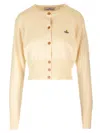 Vivienne Westwood Bea Cardigan Crewneck Long Sleeves In White