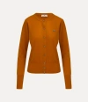 Vivienne Westwood Orb Embroidered Buttoned Cardigan In Burnt Orange