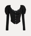 Vivienne Westwood Black Bea Corset Cardi Blouse In Black